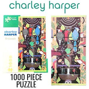 Charley Harper 1000 Piece Jigsaw Puzzle Birducopia Birds Jigsaw Puzzle Bird Blue
